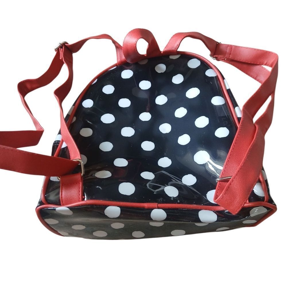 Walt Disney Mickey & Minnie Mouse Mini Backpack Clear Polka Dot Collectible